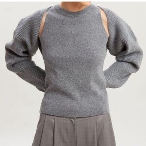 The Frankie Shop Knit Shrug Grey Size Small